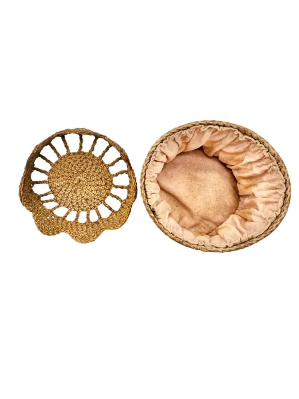 Braided Sailor Lidded Basket 19th Century Handcrafted Natural Materials 4x3 inch